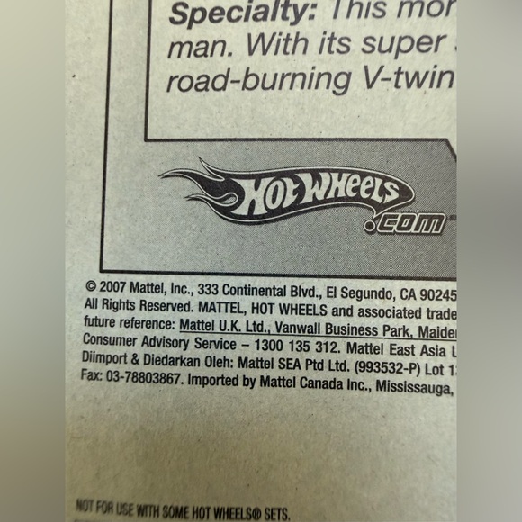 Hot Wheels Custom Bike Toy - Silver and Blue - Picture 5 of 5